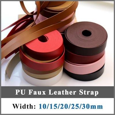 PU Faux Leather Strips Leather Strap Roll Double Sided Trimming for DIY Crafts
