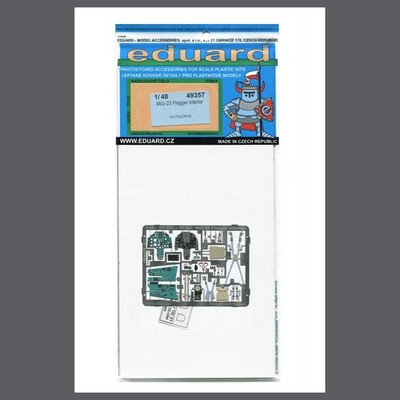 1:48 Eduard Models No: 49357, MiG-23 Flogger Interior PE Detail Set