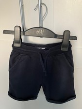 Next age 2-3yrs unisex navy blue cotton shorts elastic waist, pockets good con