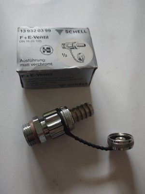 SCHELL F+E-Spindelventil, Schl.verschr. 1/2'', messing vernickelt 