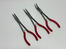 Mac Tools 3pc 11 Extended Long Reach Pliers Set Bent Nose Needle Duck Nose
