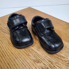 Teeny Toes Black Dress Shoes Toddler Boys Size 4 Slip On Formal Outfit