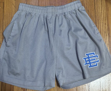 Eric Emanuel Gray Mesh Athletic Shorts Mens S...
