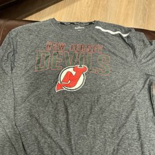 New Jersey Devils Long Sleeve shirt Xxl Fanatics Gray