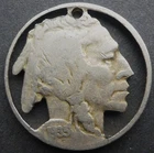 HOBO NICKEL/LOVE TOKEN "1935 CUT-OUT INDIAN HEAD NICKEL"  WORLDWIDE  FREE SHIP