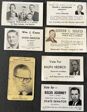 MISSOURI STATE SENATE MO Political Campaign Cards Lot Of 7 1950s-60s Government