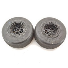 2x Proline Reaction Hp Sc 110 Short Course Wide Drag Tires 12mm Hex Wheels Blue