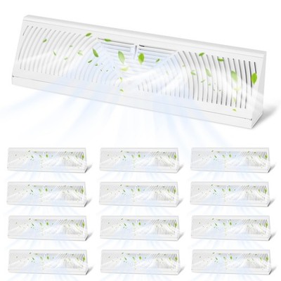 Aremae 4 Pack 18 Inch Baseboard Register - RoundFlow Design for Maximum Air F...