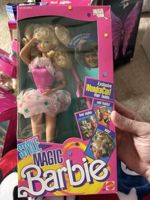 Mattel (1988)  Style Magic Barbie Doll #1283 Exclusive Wondra Curl Brand NIB 