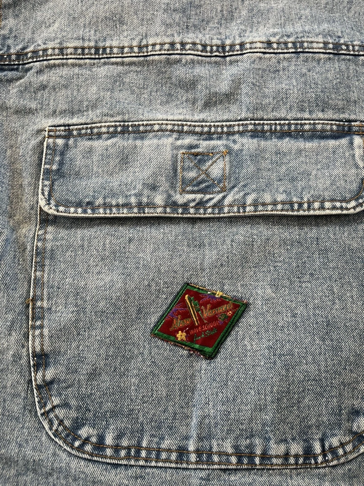 VTG Gino G. Venucci Denim Hooded Vest Zip-Up Urban See Pics Measurements (0331-x image 7