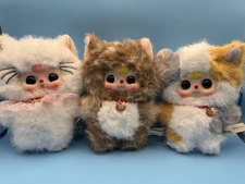 🐱✨ Authentic Baby Three – “Whose Cat Is This?” Series Plush Keychain