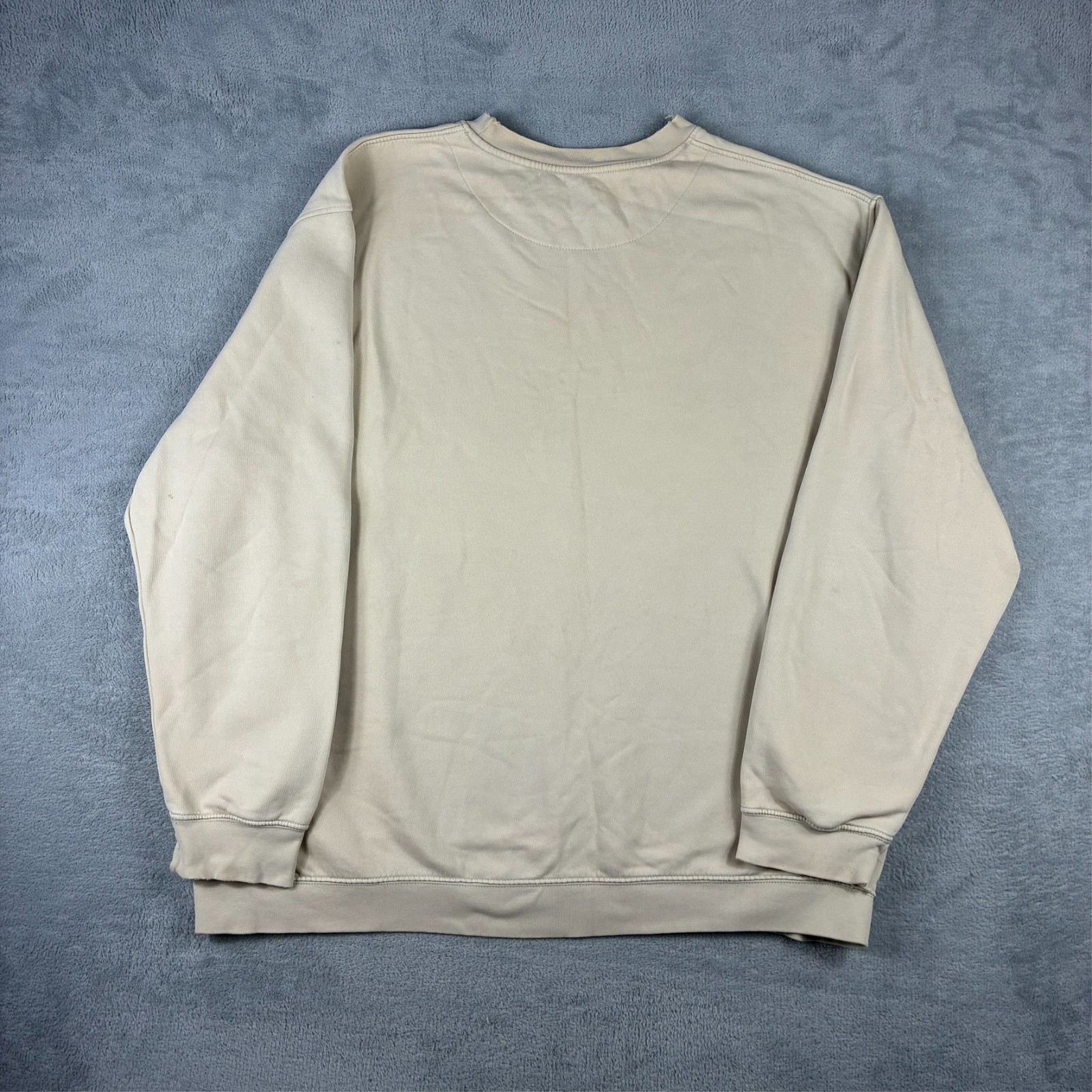 Vintage Nike 2000's Cream Beige Mini Swoosh Size XXL Pullover Sweatshirt image 8