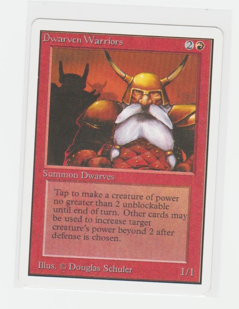 Magic the Gathering ~ MTG ~ 1x Dwarven Warriors ~ UNLIMITED ~  LP ~
