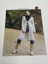 Casual Cardigan Women's Size Crochet Pattern Page From Book