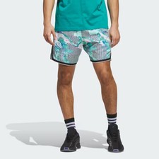 adidas Crazy Light AOP Shorts JN2471 White Men's Size XS-5INCH - 3XL-9INCH