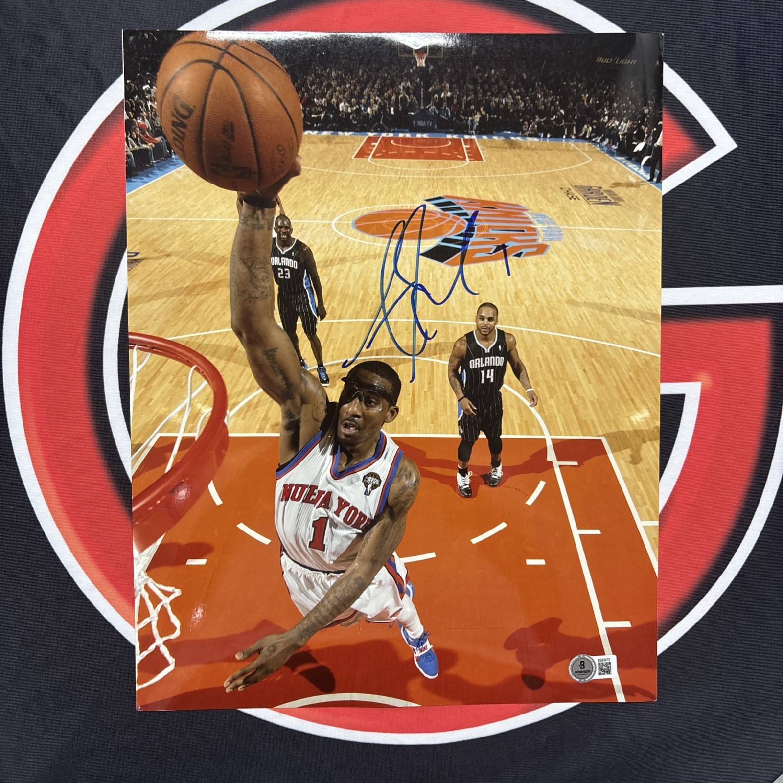 Amar'e Stoudemire Autographed Signed New York Knicks Amare Stoudemire 11x14 Photo Beckett BAS COA 