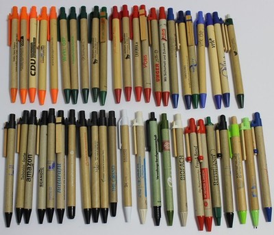 46 Pack Ballpoint Pens, Cardboard, Wood, Promotional Ballpoint Pens, Kulli, Kuli (F15)