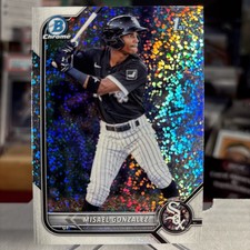 2022 Bowman Chrome Misael Gonzalez Top Prospect 1st Speckle Refractor SSP /299