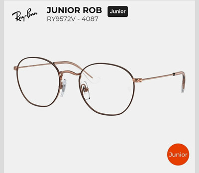 Ray-Ban Junior Rob RB RY 9572V 4087 Vollrand Brille rund Metall 46-19-130