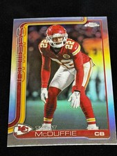 2025 Topps Chrome Football #154 Trent McDuffie Refractor KC Chiefs