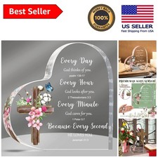 Durable Acrylic Christian Gifts - Inspirational Desk Decor with Uplifting Verses