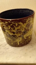 Vtg Ceramic,  "Fat Lava" Glaze Pottery/planter.  Made In West Germany.