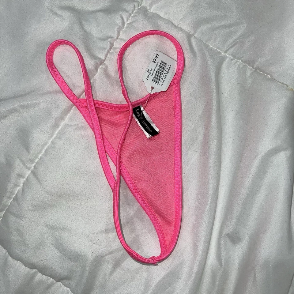 全新带标签 Y2K Dead Stock 丁字裤霓虹粉色腿大道品牌 OSFM 超级舒适 — 第 3/3 张图片