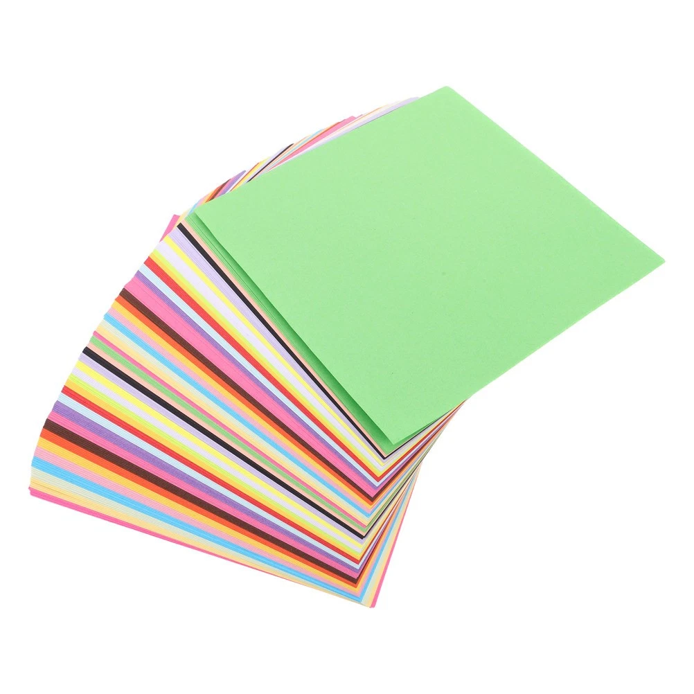 Kit de 200 hojas de papel de origami de colores surtidos para niños hágalo usted mismo artesanía y aprendizaje