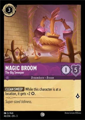 4x Magic Broom - The Big Sweeper - 46/204 - Common NM-Mint Disney Lorcana: Into 