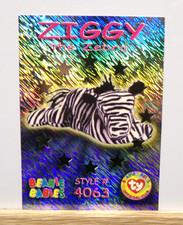 TY Beanie Babies BBOC Card - Series 3 Wild (Silver) - Ziggy the Zebra #51