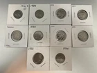 #11 Lot of 10, Buffalo Nickels 1936(9), 1936S.