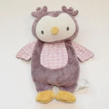 Ingenuity Purple Nally Owl Lovey Lovie Plush Baby Security Toy Bean Bag Tush 12"