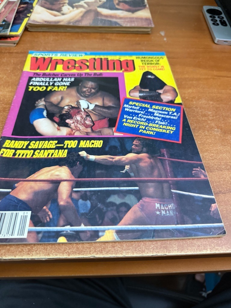 Sports Review Wrestling Magazine ~ January 1986 ~ Abdullah Butcher (Cover)