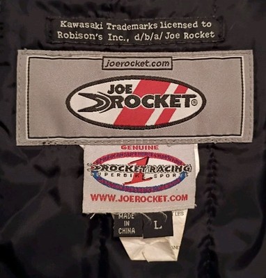 Kawasaki Joe Rocket Motorcycle Jacket Road Racing Textile Black