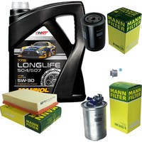 Mann Inspektionspaket 5L Mannol Longlife 504/507 5W-30 FüR Seat Toledo I 1.9 TD