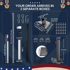 AplusChoice 25' Starlink G3 Pole Mount Kit Deck Mount Telescopic Flagpole Silver — photo 7