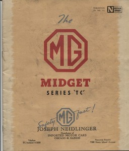 1949 MG Midget TC "Safety Fast" Advertising Sales Brochure