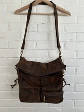 Hobo International Bag, Large, Foldover, Dark Brown Leather