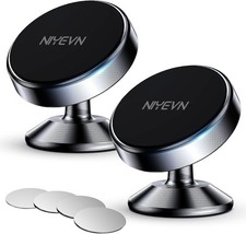 2 Pack Magnetic Phone Holder for Car,  Strong Magnet  Black