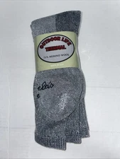 Outdoor Life Grey Boot Socks 71% Merino Wool Pack of 3 Designer Overstock