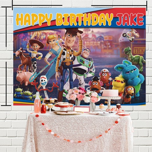 Toy Story Personalised Custom Banner Backdrop Party Supplies Birthday Gift - Picture 5 of 6