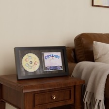 CD Display Frame for CD Cases and Discs, Home Decor, 7.7"x14.4", Solid Wood