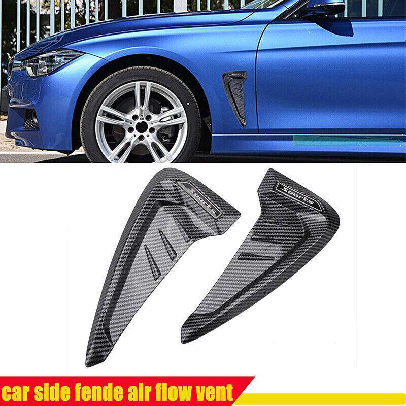 Carbon Fiber for BMW F30 F31 F32 F33 Side Hood Fender Air Flow Vent Sticker Pair