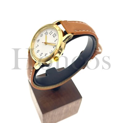 Ladies Quartz Watch 28mm Round Face Dial Brown Genuine  display picture 1