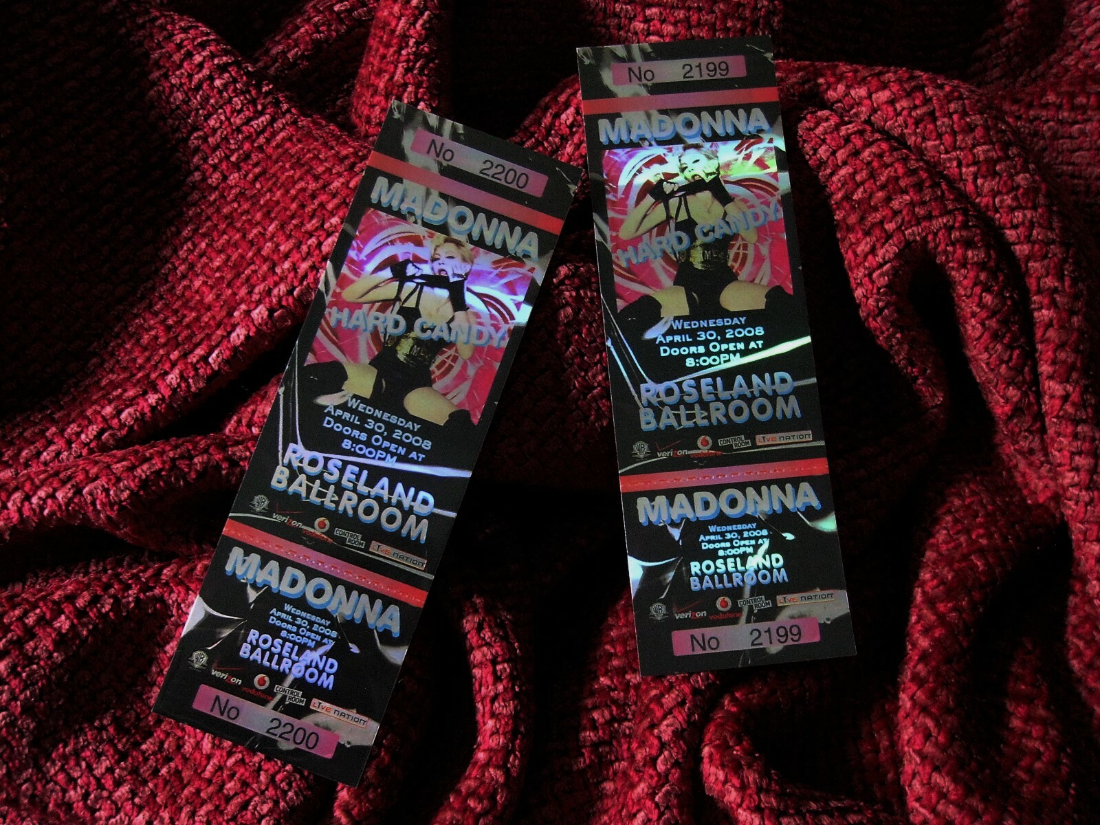 MADONNA 'D ROSELAND BALLROOM Hard Candy PROMO Tour Hologram Tickets WITHDRAWN eBay