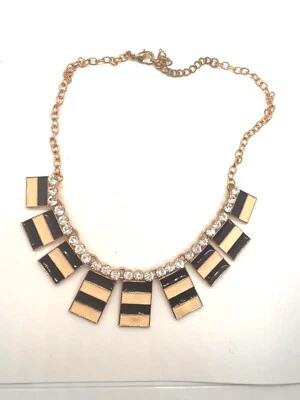 J. CREW  Blue and white enamel with crystals NECKLACE - Image 1 of 4