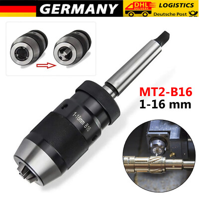Bohrfutter Schnellspannbohrfutter Kegeldorn MT2 B16 Für Bohr Drehmaschine 1-16mm