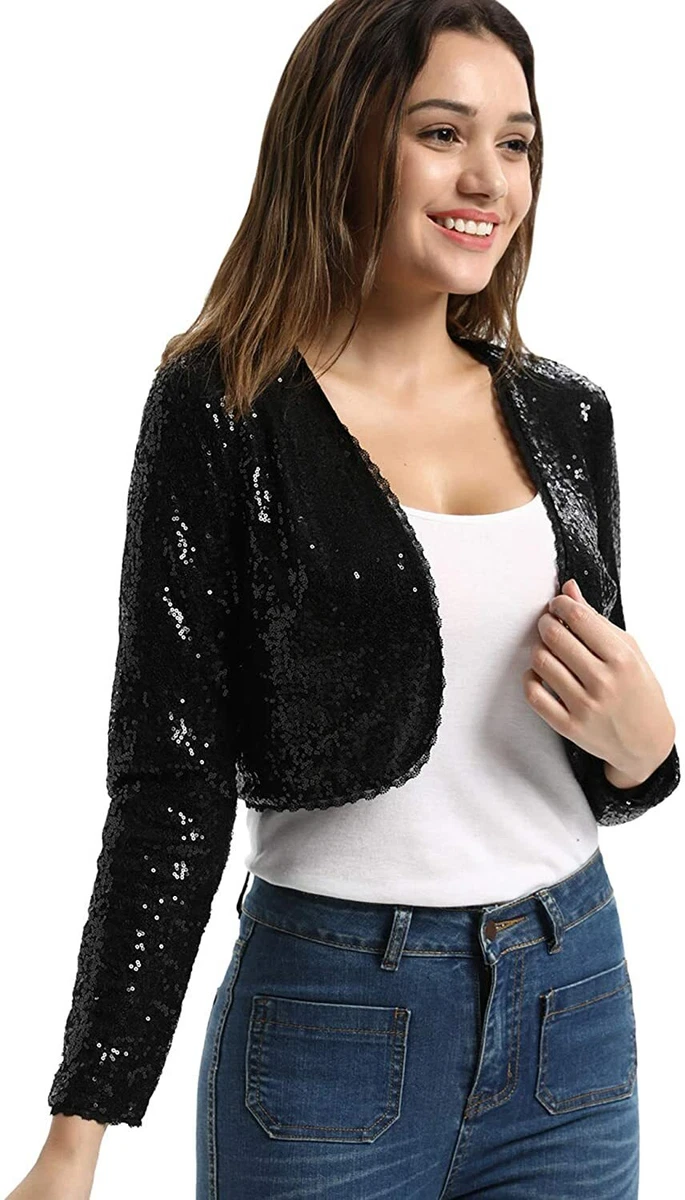 Plus size shop womens sequin jacket