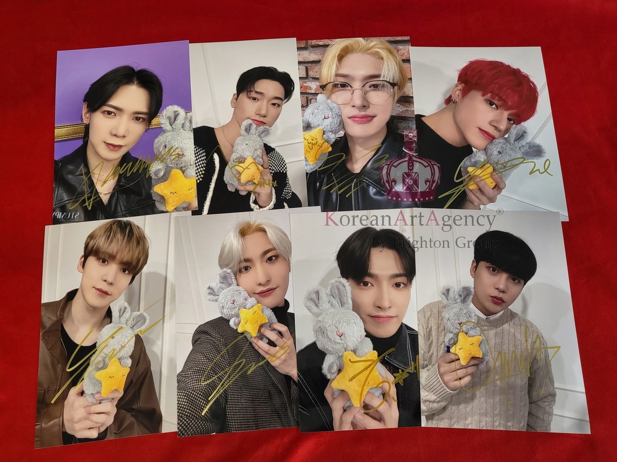 ATEEZ Individual Autographs 8pcs Set Wooyoung Kim Hong Joong San