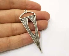 Dangle Triangle Diy Antique Silver Plated Charms jewelry Accessories G19367